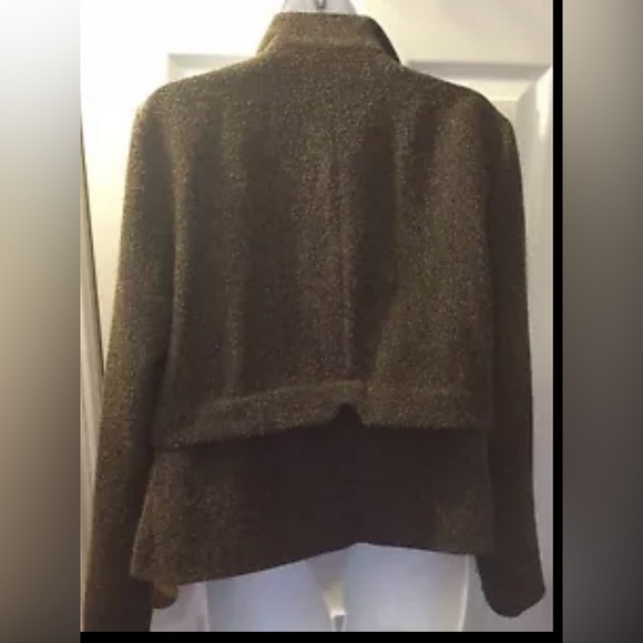 WALTER BAKER W118 Tweed Blazer Black Brown Notch Collar Lapel Open Front Jacket - Picture 8 of 13